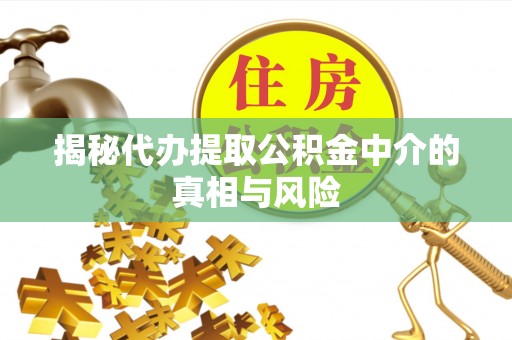 埌东揭秘代办提取公积金中介的真相与风险